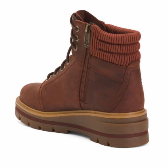 TIMBERLAND CERVINIA VALLEY Women’s Waterproof Mid Zip Boots Brown 8.5 - Picture 2 of 12